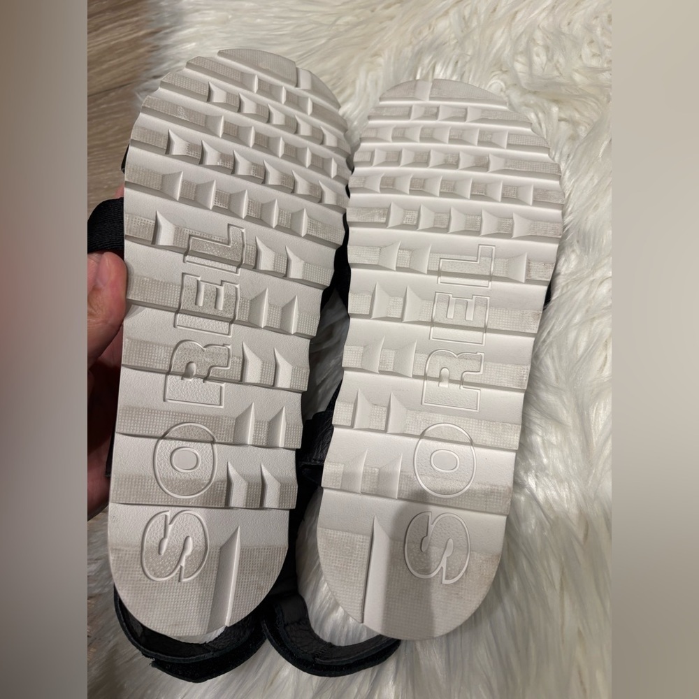 Sorel Black Crisscross Sandals - Picture 6 of 7